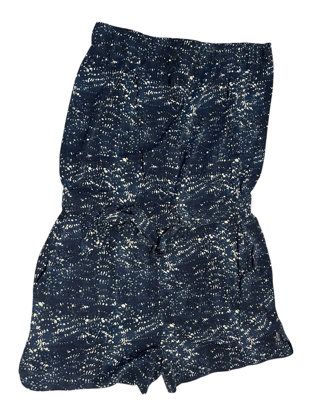 Womens Navy Speckle Print Loft Strapless Romper
